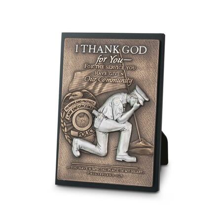 LIGHTHOUSE CHRISTIAN PRODUCTS Small Plaque - Moments of Faith-Policeman - No. 20759 89345